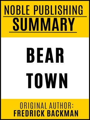 cover image of Summary of Beartown by Fredrick Backman {Noble Publishing}